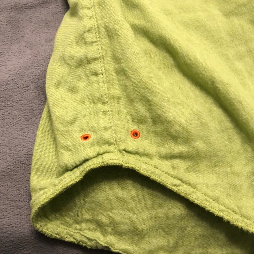 Margaritaville Green Cotton Button Front Shirt Men's Large Lightweight Summer - Picture 4 of 10